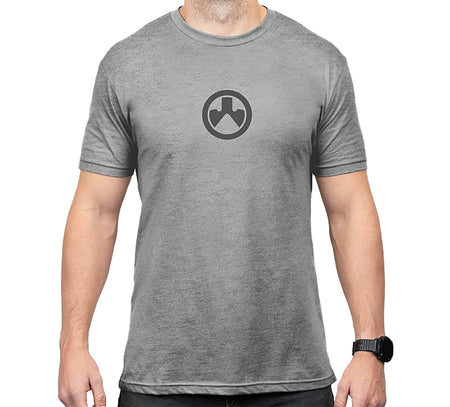 Magpul MAG1115-041-XL Icon Logo Stone Gray Heather Cotton/Polyester Short Sleeve XL