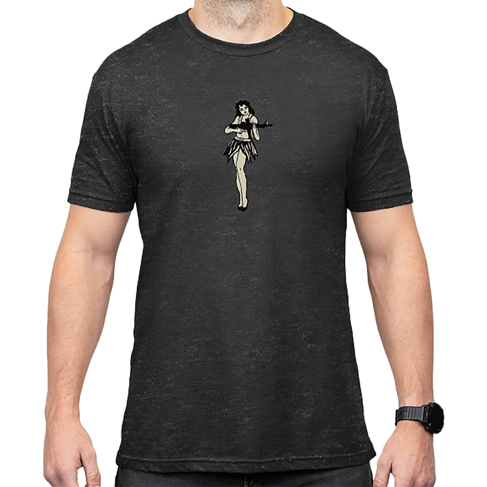Magpul MAG1117-010-L Hula Girl CVC Charcoal Gray Cotton/Polyester Short Sleeve Large
