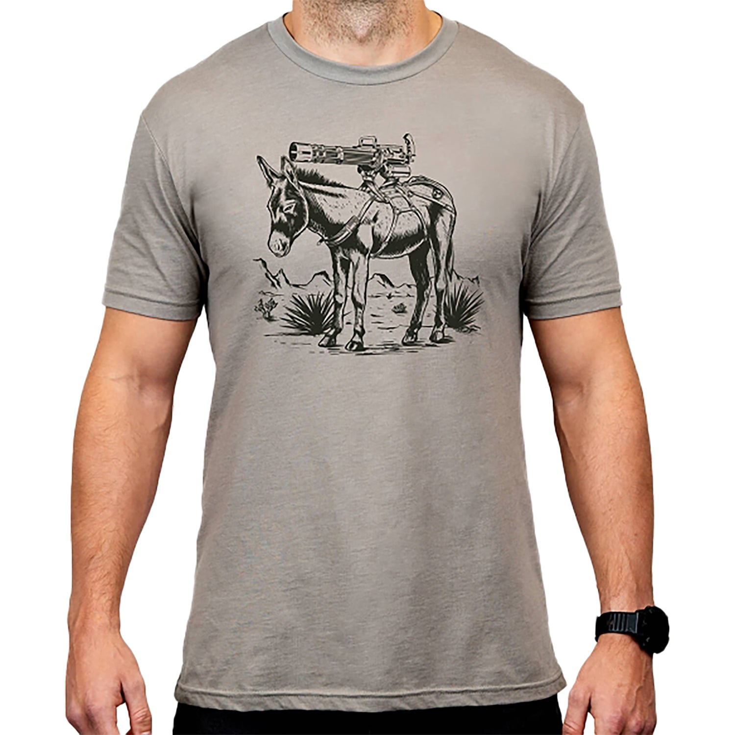 Magpul MAG1528-041-3XL Burro CVC Stone Gray Heather Cotton/Polyester Short Sleeve 3XL