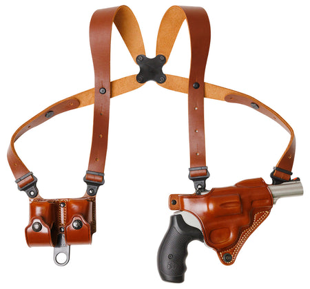 Galco MCII104 Miami Classic II Shoulder System Shoulder Fits Chest Up To 56"/Sig P365 X Macro Tan Steerhide Right Hand