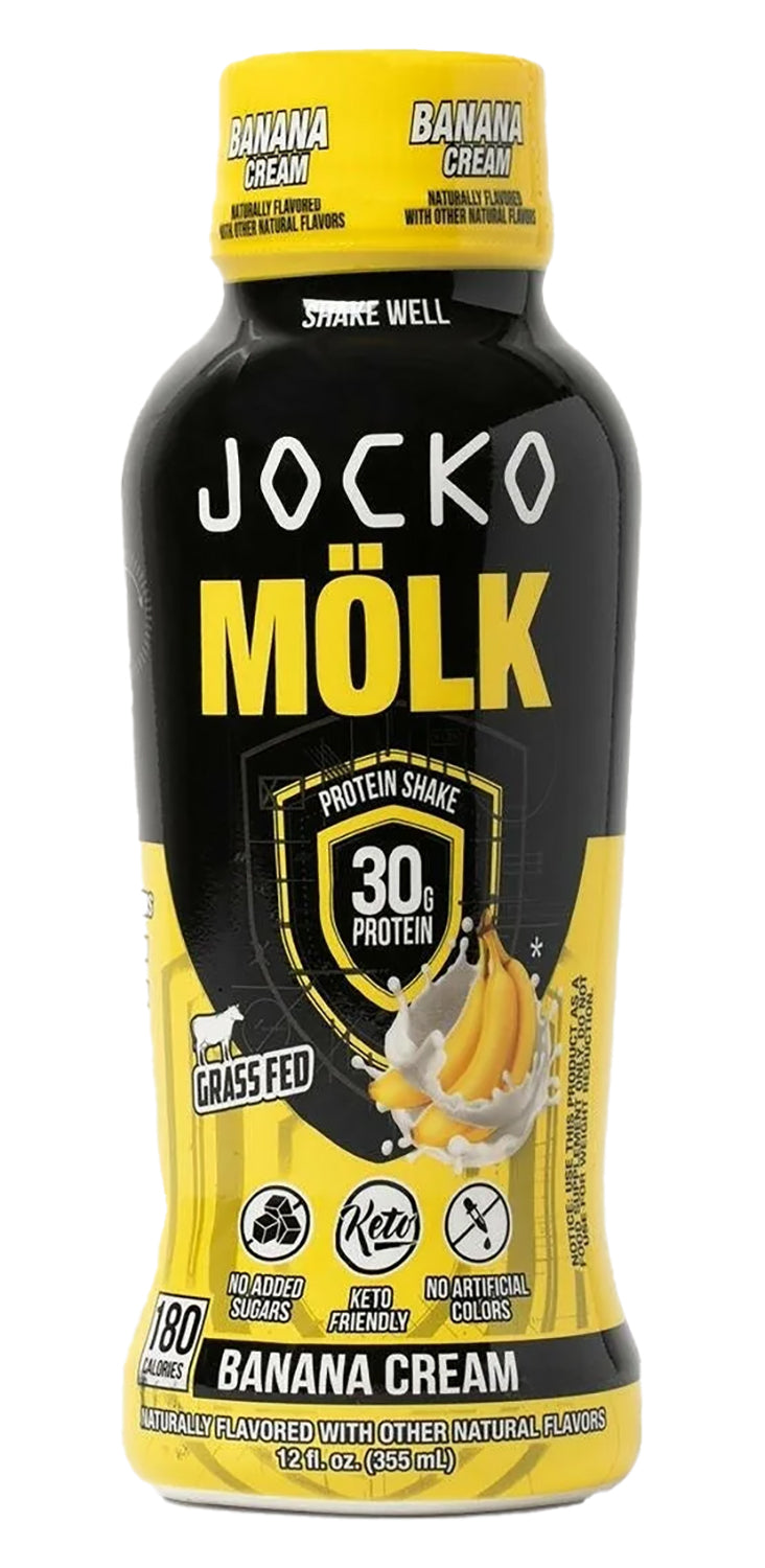 Jocko Fuel 29090 Banana Cream Protein Shake 12oz 12Pack 810076299976
