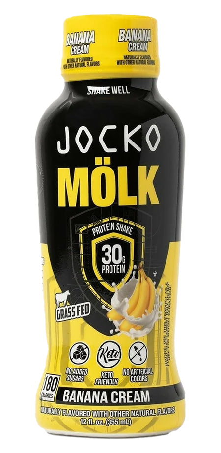 Jocko Fuel 29090 Banana Cream Protein Shake 12oz 12Pack 810076299976