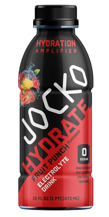 Jocko Fuel 29753 Fruit Punch Hydrate Drink 16oz 12Pack 810076297538