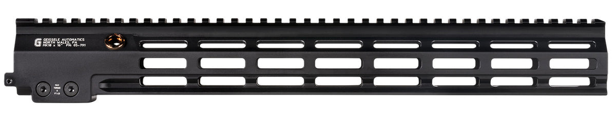 Geissele Automatics 05791B Super Modular Rail MK18 Black Aluminum 16.50" Long