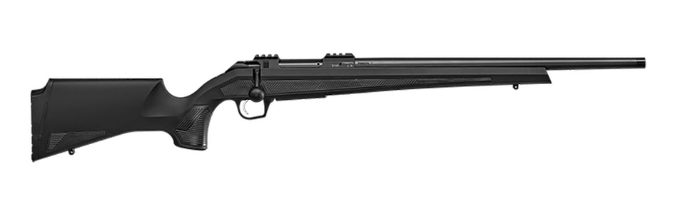CZ-USA 07415 600+ Alpha 6mm Creedmoor 5+1 22" Black Nitride Threaded Barrel, Black Nitride Aluminum Receiver w/Weaver Rail, Black Soft Touch Fixed Polymer Stock
