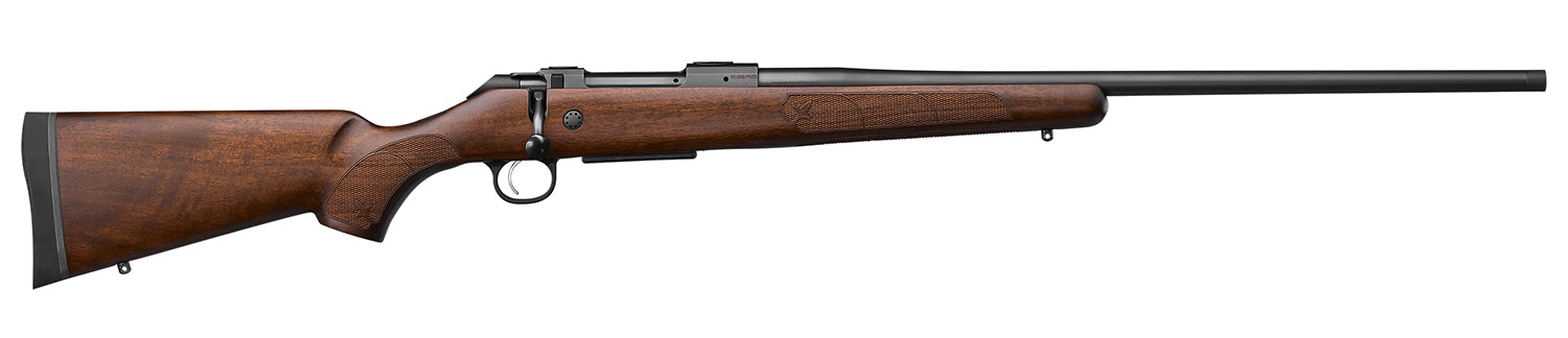 CZ-USA 07727 600+ American Full Size 270 Win 5+1 24" Black Nitride Threaded Barrel, Black Nitride Steel Drilled & Tapped Receiver, Turkish Walnut Fixed Stock