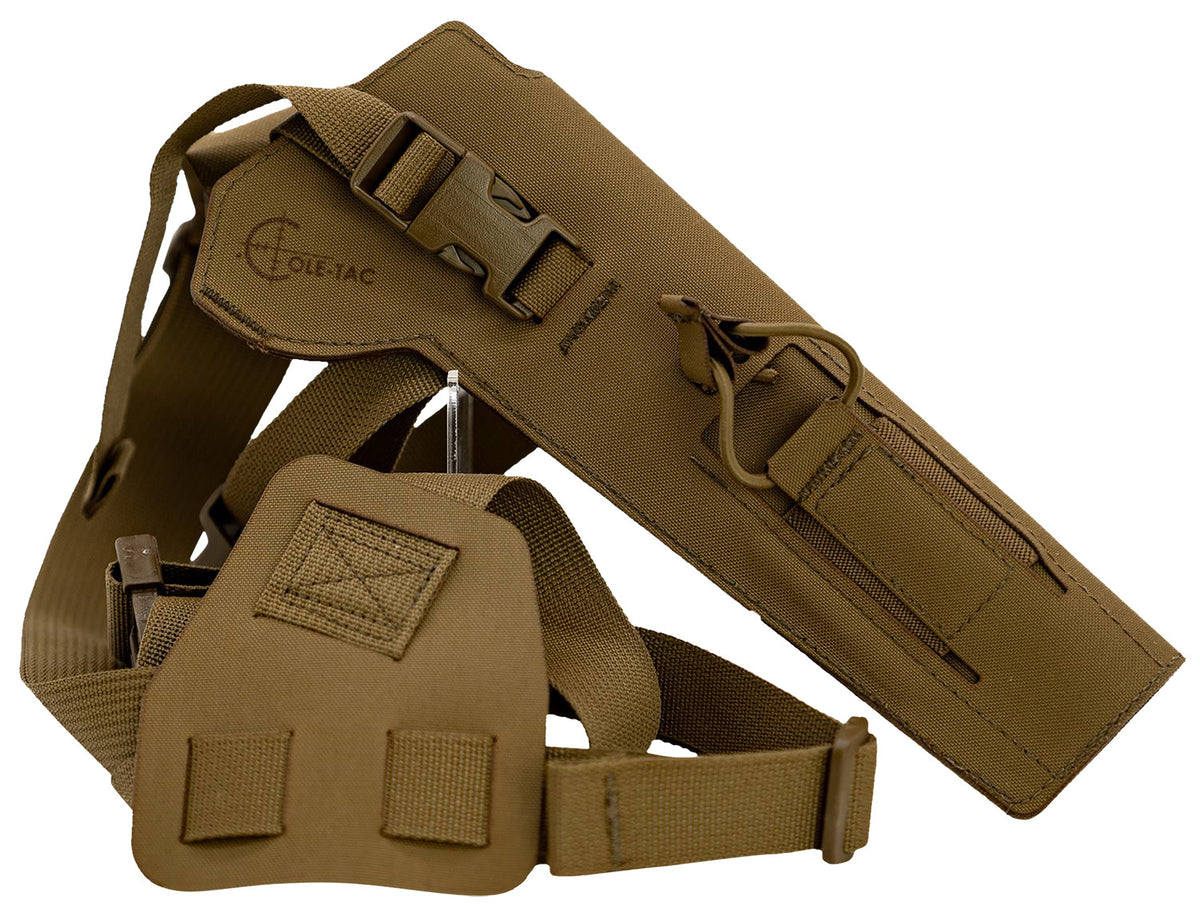 Cole-tac VW202 Varmint Wrangler Pistol Holder Chest Coyote Brown Left Hand