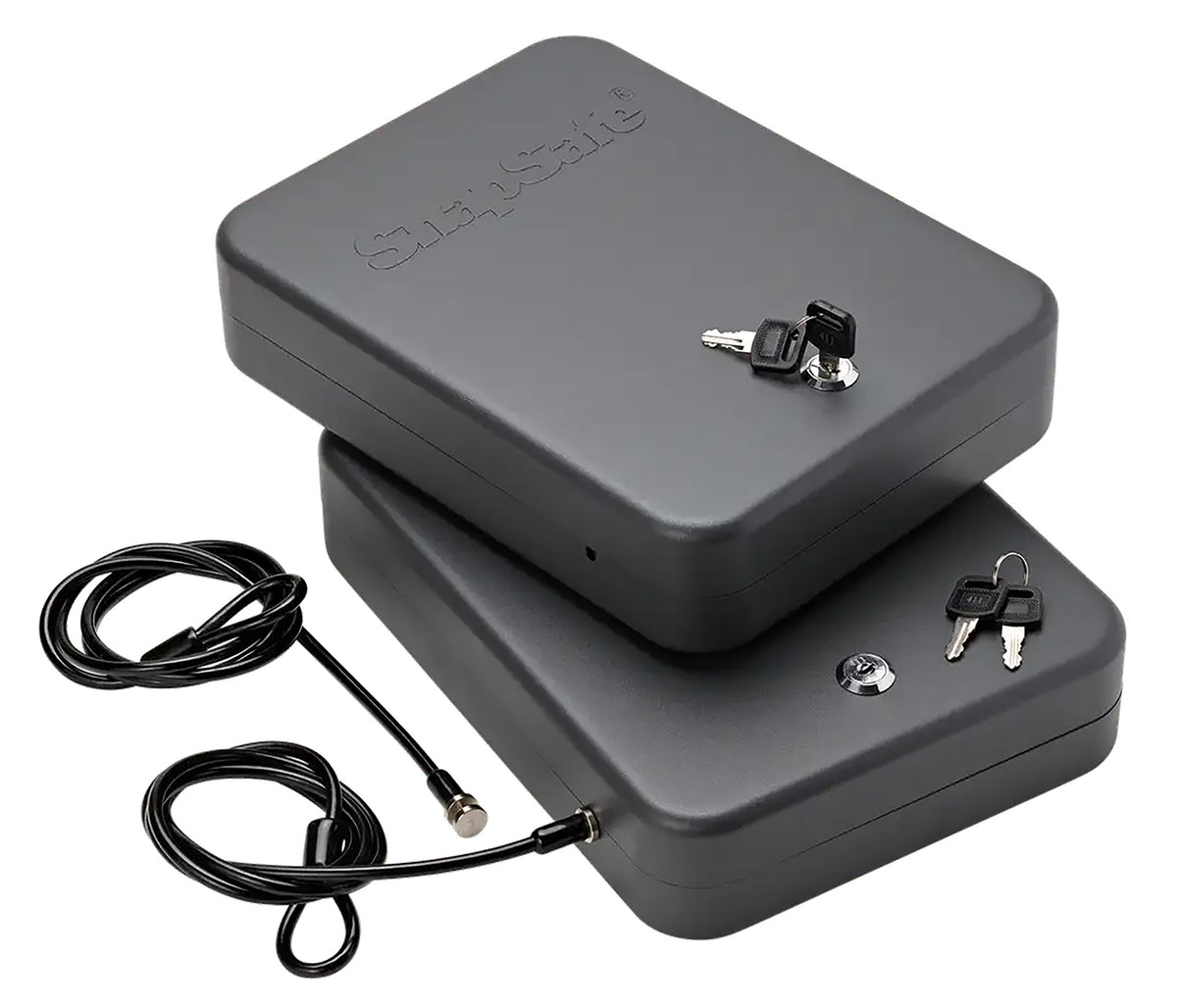 SnapSafe 75221 Lock Box 2XL Key Entry Black Steel 11.50" L x 8.50" W x 2.50" D 2pk