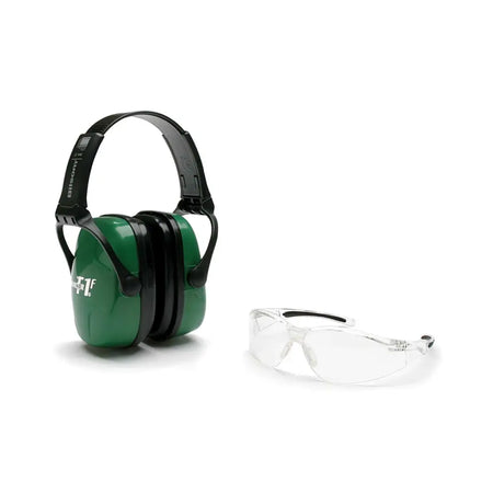 HOWARD LEIGHT ADULT SHOOTING COMBO KIT GREEN EARMUFF/GLASSES