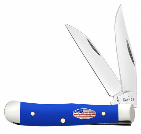 Case 16401 Trapper Tiny Folding Clip Point/Spey Plain Tru-Sharp SS Blade, Smooth Royal Blue Synthetic Handle