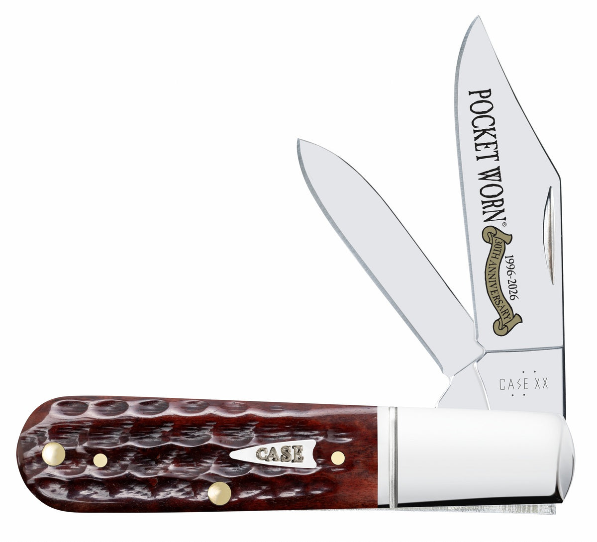 CASE 55233 POCKET WORN MAHOGANY BONE BARLOW