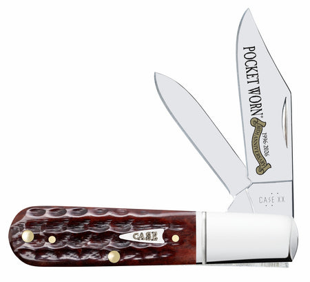CASE 55233 POCKET WORN MAHOGANY BONE BARLOW