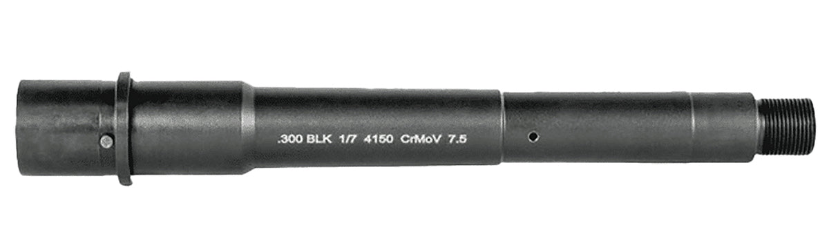 Lead & Steel Llc LS300-7.5 300 Blackout 7.50" Government Profile Features M4 Feed Ramps