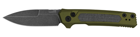 Kershaw 7205 Launch 22 Automatic 3.45" Folding Spear Point Plain CPM MagnaCut Steel Blade, OD Green Anodized w/Black Micarta Inserts Aluminum Handle