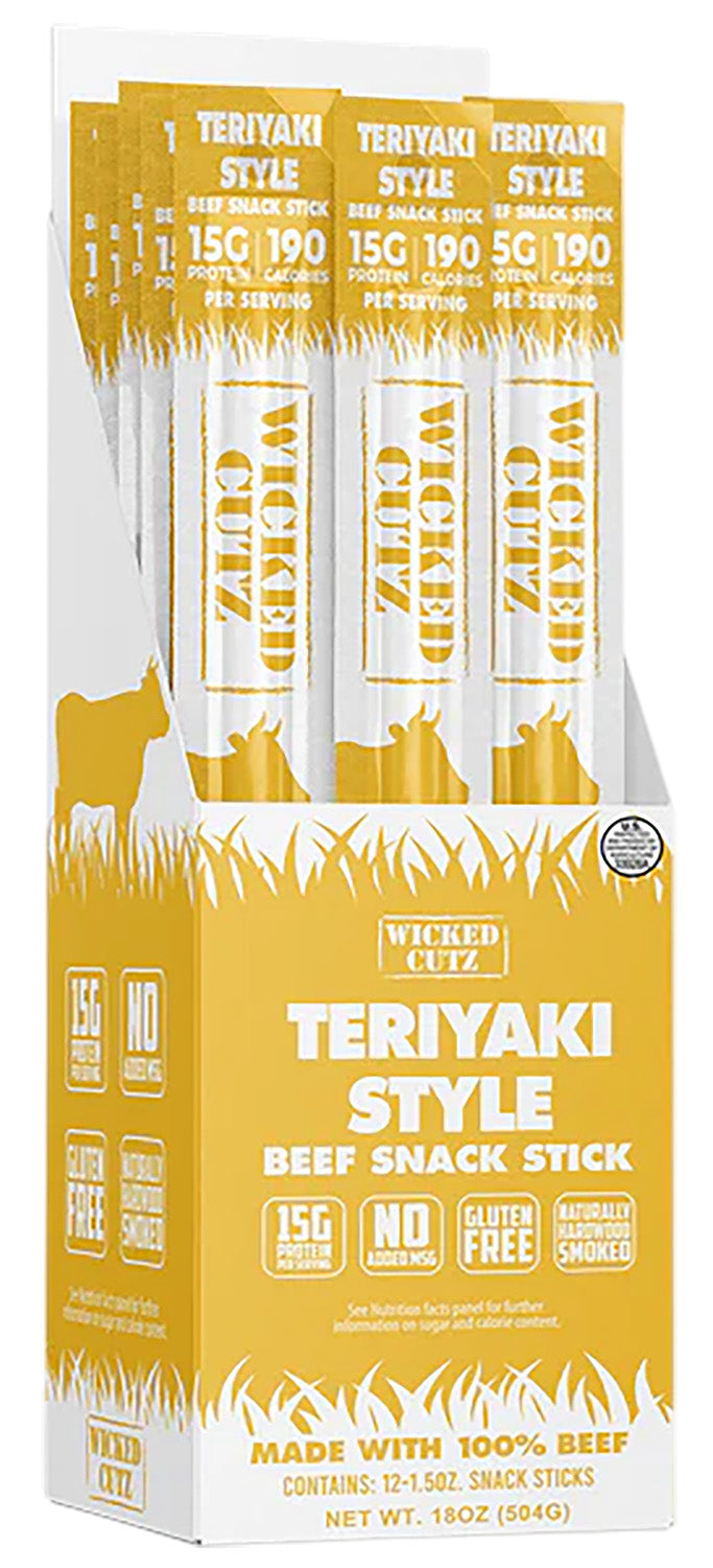 WICKED CUTZ WCBS12TY TERIYAKI BEEF STICKS 12