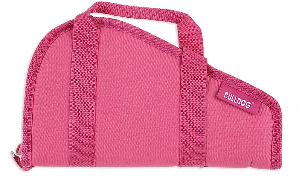 Bulldog Small Pistol Rug with Pocket and Handles Nylon Pink 12" x 6"