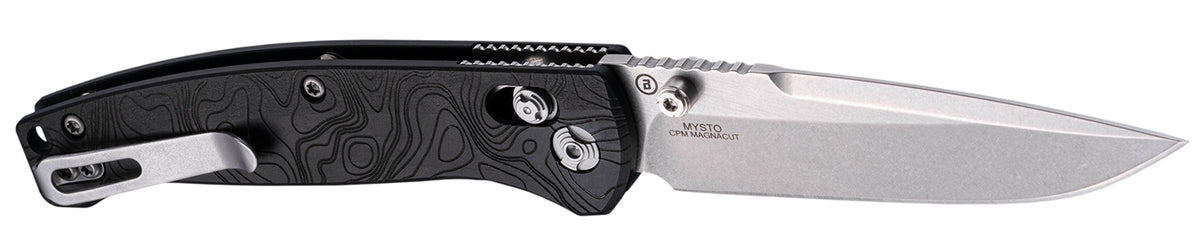 HOGUE MYSTO 3.4" ABLE LCK FLDR CLIP POINT BLACK DIAMOND METAL