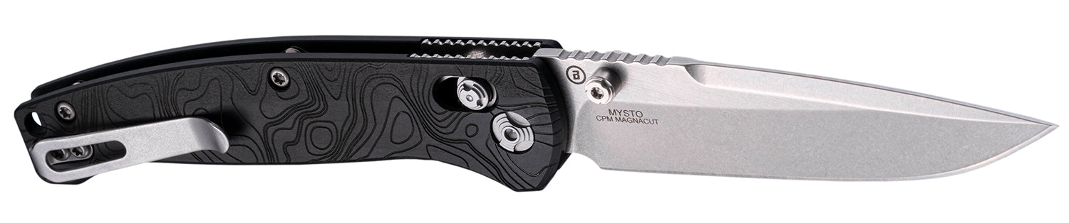 HOGUE MYSTO 3.4" ABLE LCK FLDR CLIP POINT BLACK DIAMOND METAL