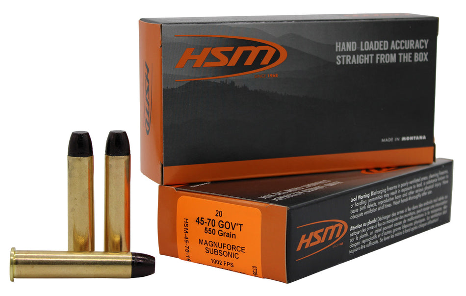 HSM .45-70 Government  550gr Solid Ammo