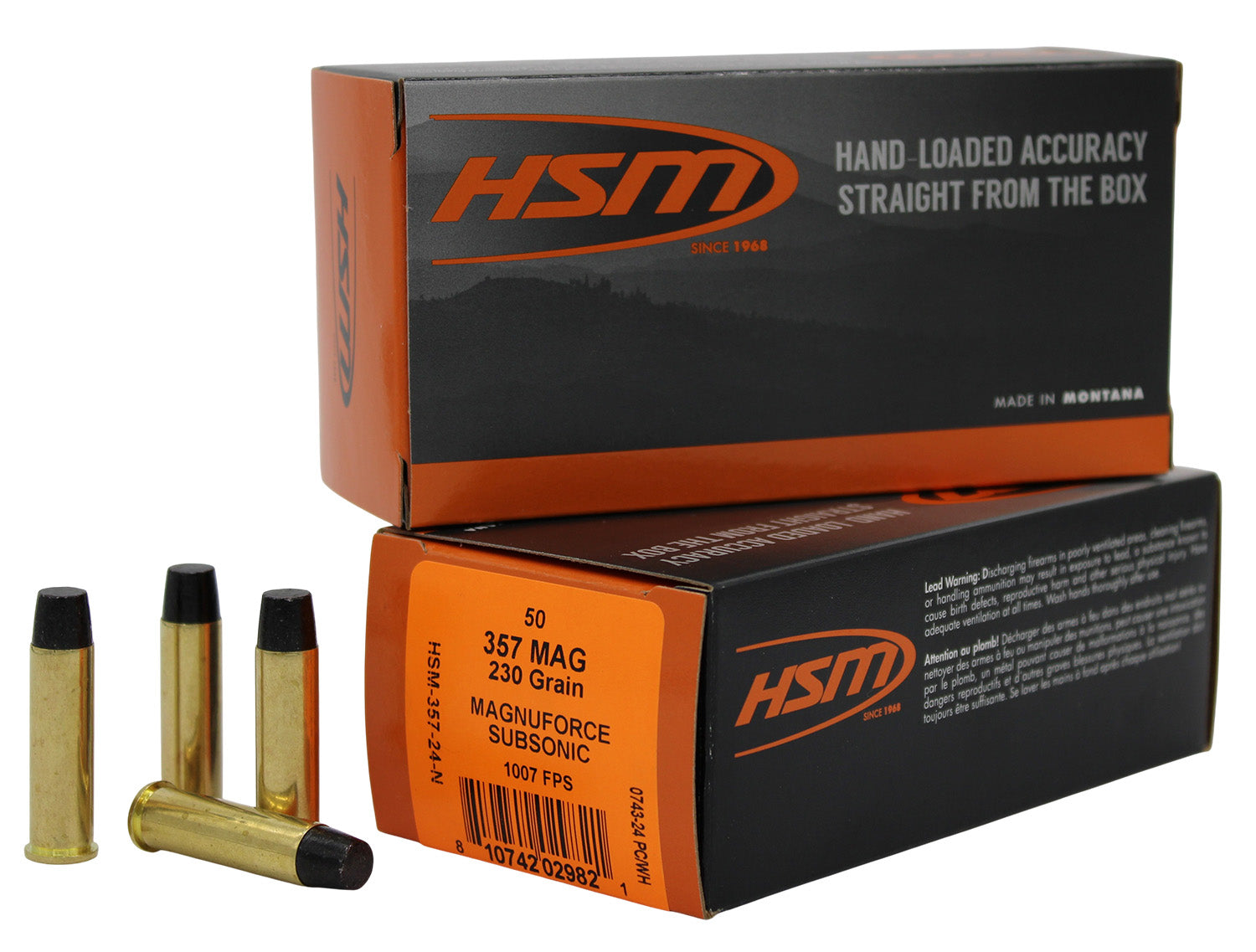 HSM .357 Magnum  230gr Solid Ammo
