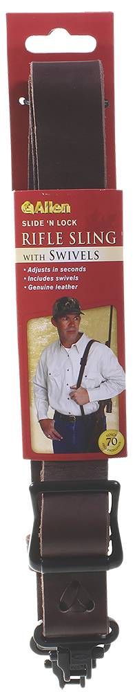 ALLEN SLING-LEATHER SLIDE-N-LOCK W/SWIVEL BROWN