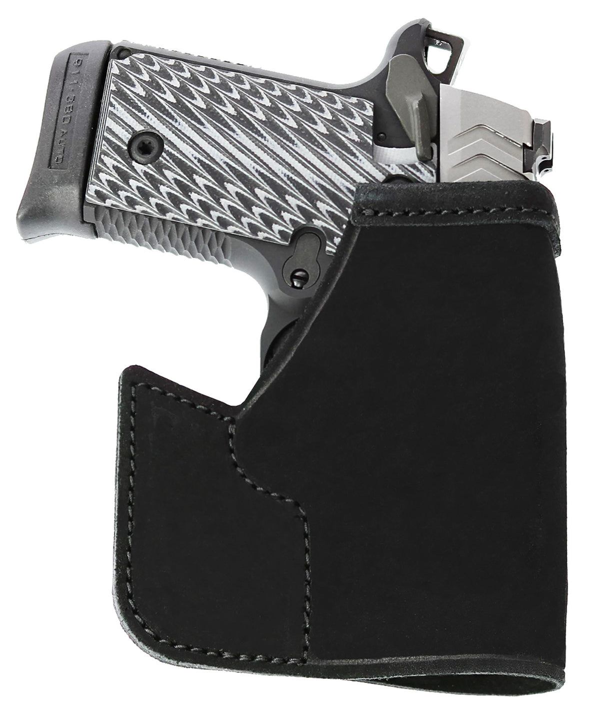 Galco PRO652B Pocket Protector Black Leather Fits S&W M&P Shield/Plus/2.0 Ambidextrous