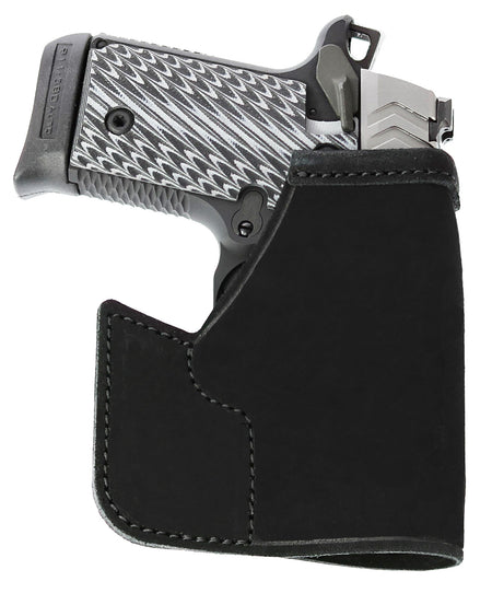 Galco PRO652B Pocket Protector Black Leather Fits S&W M&P Shield/Plus/2.0 Ambidextrous