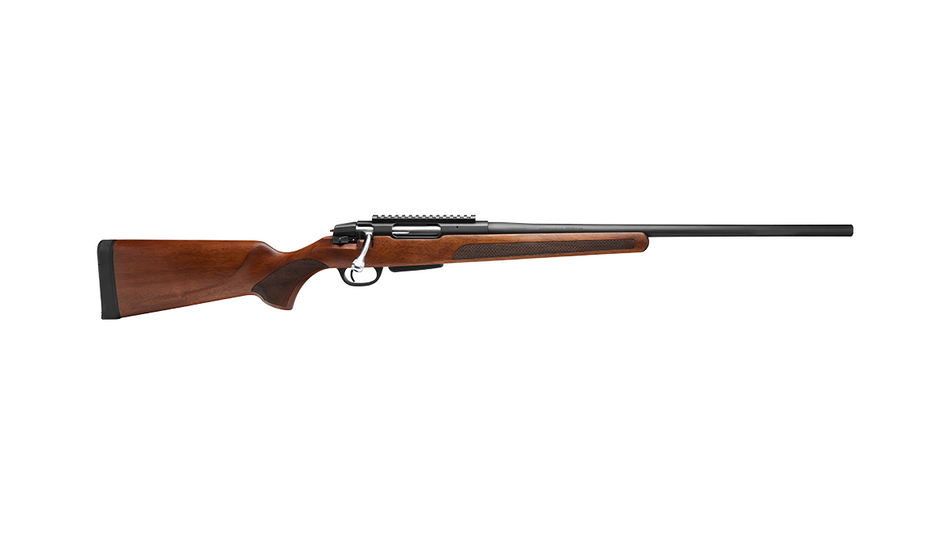 Stevens 19059 334 Bolt Action 270 Win 3+1 20" Matte Black Heavy Sporter Barrel, Matte Black Picatinny Rail Carbon Steel Receiver, Fixed Turkish Walnut Stock, Ambidextrous