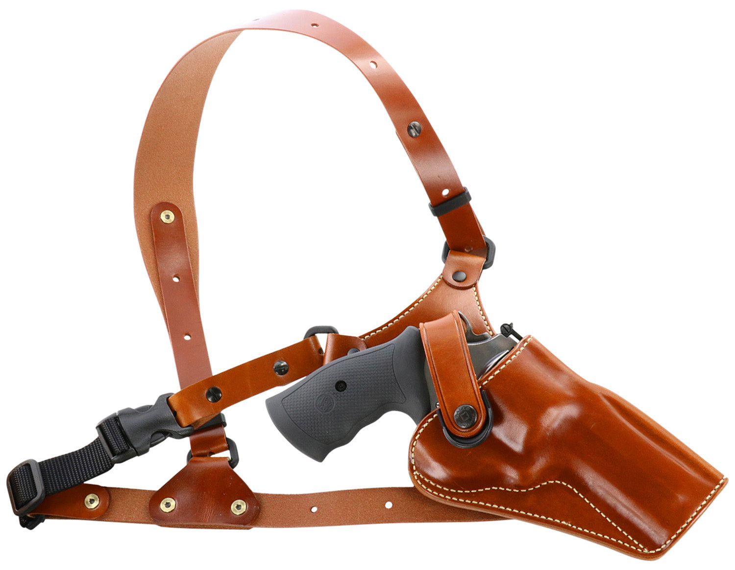 Galco GA170 Great Alaskan Chest Holster Fits Chest Up To 54" Tan Leather Shoulder/Torso Strap Fits S&W X Frame 500 4" Right Hand
