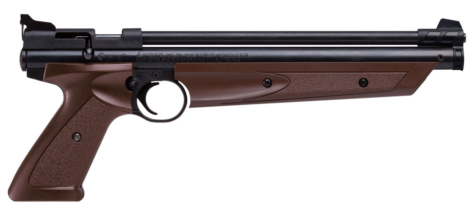 Crosman P1377BR American Classic Pump Pistol Pump 177 1rd Brown Polymer Grips