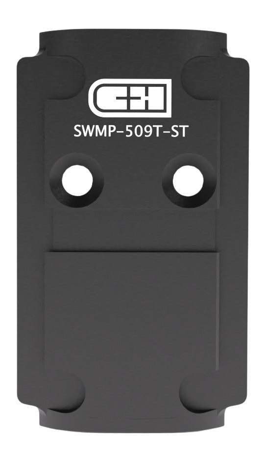 C&H Precision V4, Optic Mounting Plate, For M&P Core 2.0 to Holosun 509T, Anodized Finish, Black, Includes Mounting Hardware SWMP-509T-ST