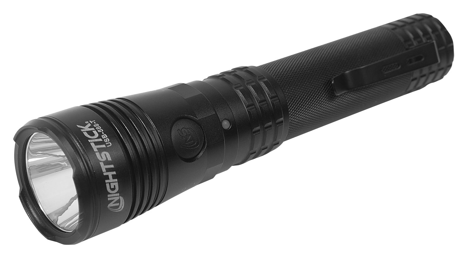 Nightstick USB-588-T Turbo High Candela USB Tactical Flashlight, Rechargeable, 1100 Lumen, 3 Hour Run Time, Matte Finish, Black USB-588-T