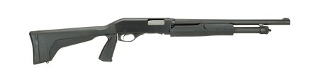 Stevens 19485 320 Security Full Size 12 Gauge Pump 3" 5+1 18.50" Matte Black Carbon Steel Barrel, Matte Black Aluminum Receiver, Fixed w/Pistol Grip Black Synthetic Stock, Ambidextrous