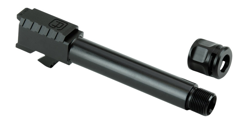 Griffin Armament ATM, Fits Glock 19 Gen 5, 9MM, 4.5" Threaded Stainless Steel Barrel, Black Nitride Finish, 1/2X28 Threads, Includes Micro Carry Comp GAG19G5TB