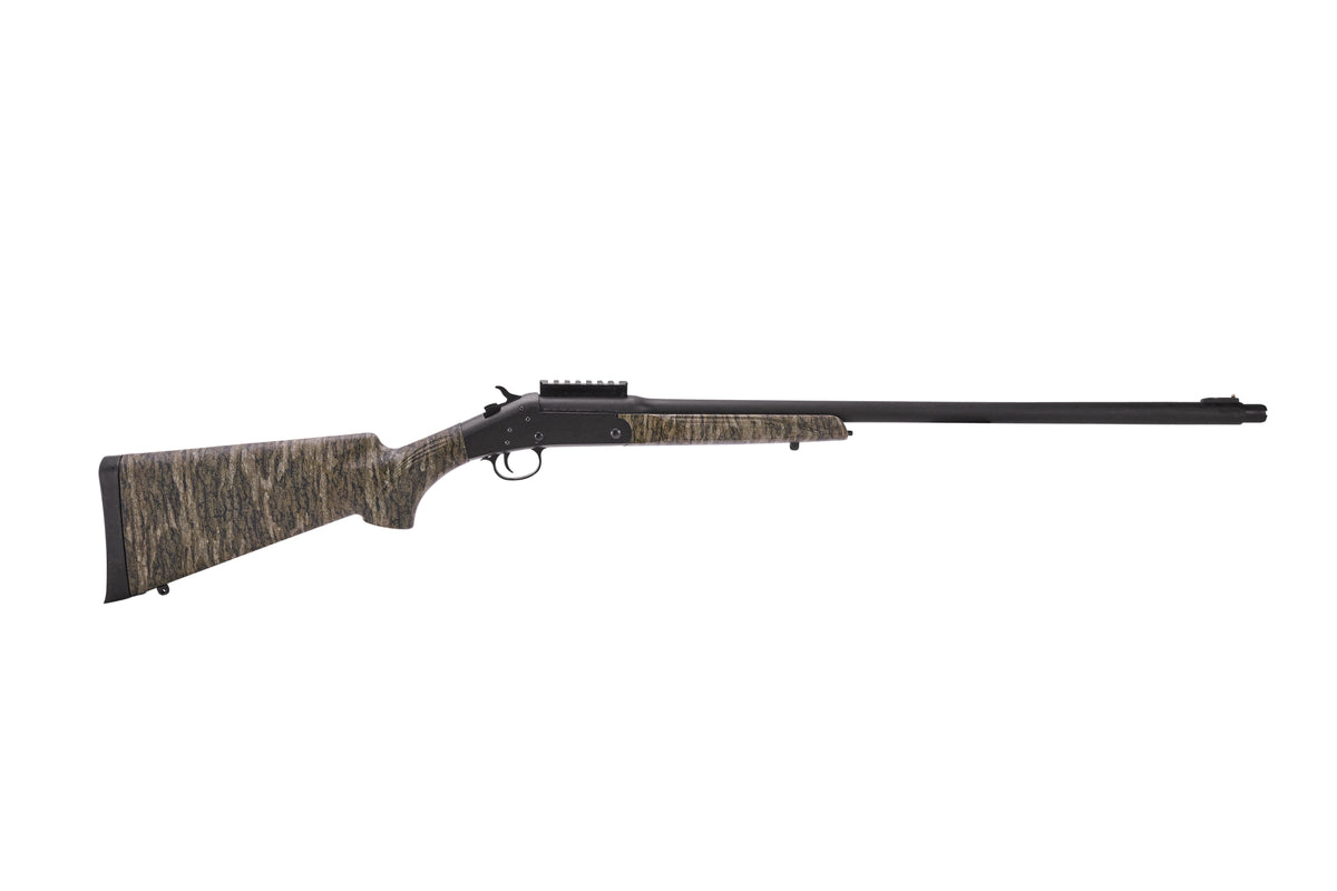 Stevens 19618 301 Turkey Full Size 20 Gauge Break Open 3" 1rd 26" Matte Black Steel Barrel, Picatinny Rail Carbon Steel Receiver, Sporter Mossy Oak Bottomland Synthetic Stock, Ambidextrous