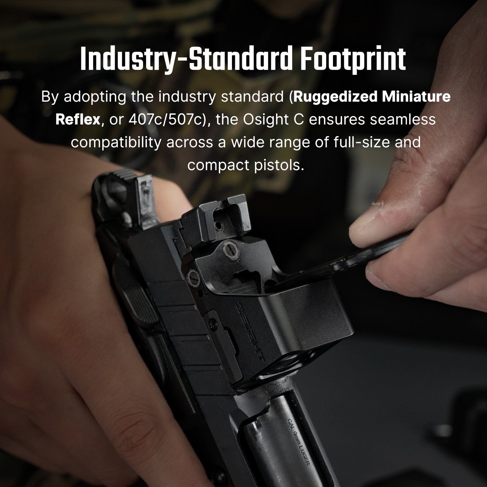 Osight C Red Dot Optic 3 MOA Dot and 32 MOA Circle Multi-Reticle Design