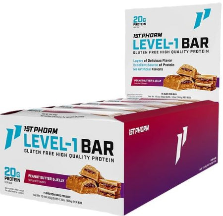1ST PHORM LEVEL 1 BAR PEANUT BUTTER & JELLY 15 BARS