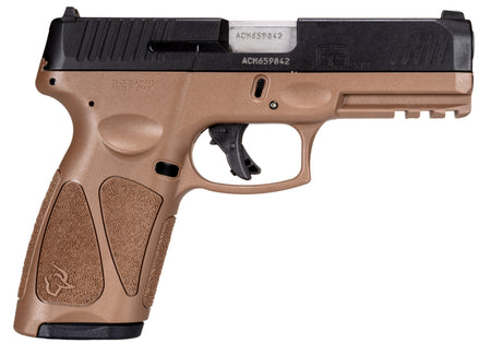 Taurus 1-G3B941B G3 Full Size Frame 9mm Luger 17+1 4" Stainless Steel Barrel, Black Stainless Steel Serrated Slide, Brown Polymer Frame w/Picatinny Rail