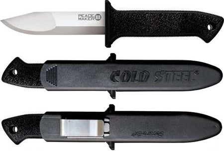 COLD STEEL PEACE MAKER III 4" PLAIN EDGE BOOT KNIFE W/SHEATH