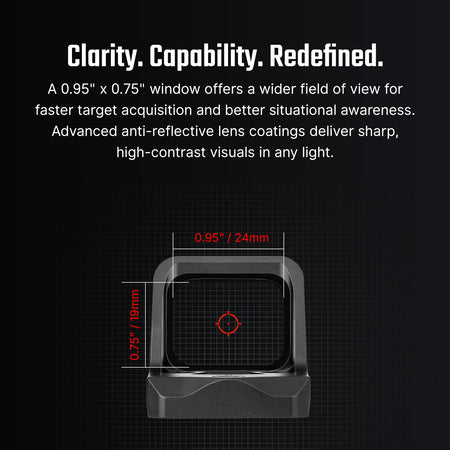 Osight C Red Dot Optic 3 MOA Dot and 32 MOA Circle Multi-Reticle Design