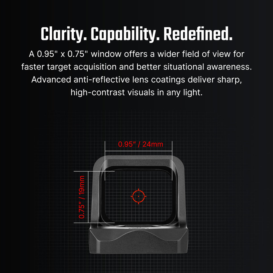 Osight C Red Dot Optic 3 MOA Dot and 32 MOA Circle Multi-Reticle Design
