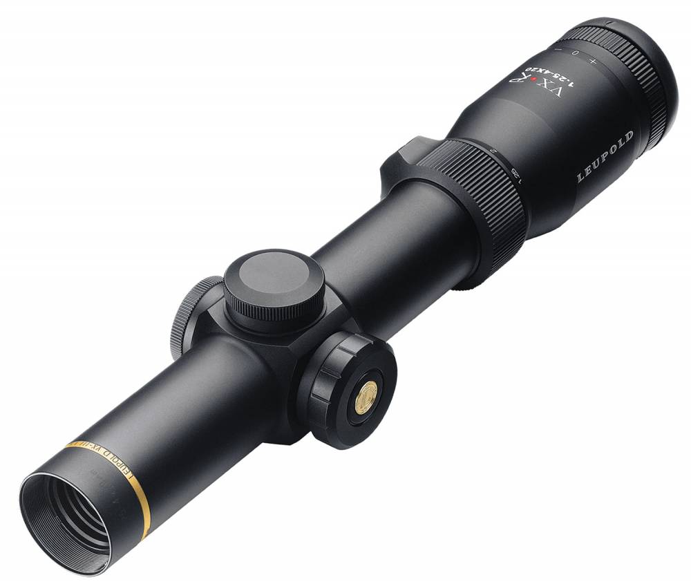 Leupold 111230 VX-R  1.25-4x 20mm Obj 74.2-29.4 ft @ 100 yds FOV 30mm Tube Black Matte Finish Illuminated FireDot Duplex (SFP)