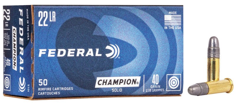 Federal .22 Long Rifle Lightning Champion Training 40gr Solid Ammo