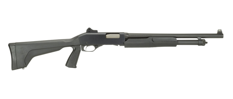 Stevens 22439 320 Security 20 Gauge 3" 5+1 18.50" Matte Blued Carbon Steel Barrel, Matte Black Fixed Pistol Grip Stock Ambidextrous, Ghost Ring Sight