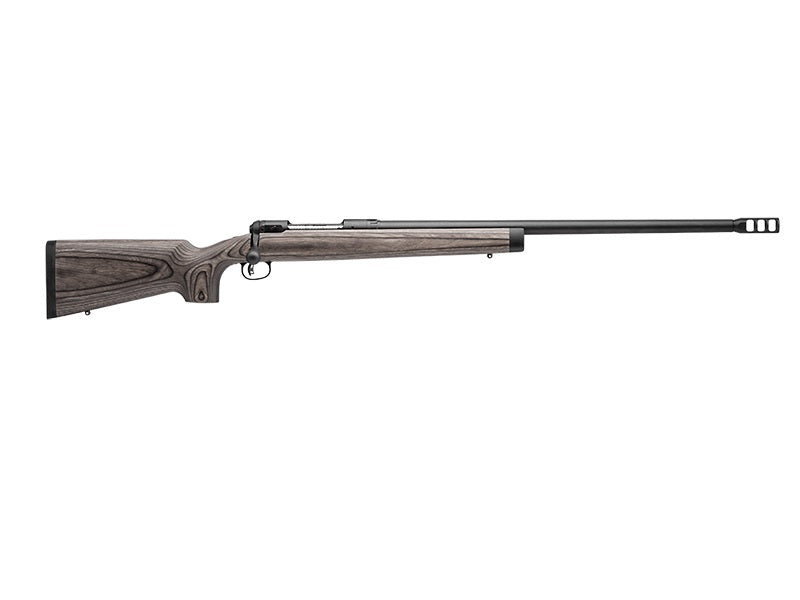 Savage Arms 22448 112 Magnum Target Full Size 338 Lapua Mag 1rd 26" Matte Black Heavy Threaded Barrel, Drilled & Tapped w/Picatinny Rail Steel Receiver, Gray Laminate Fixed Wood Stock