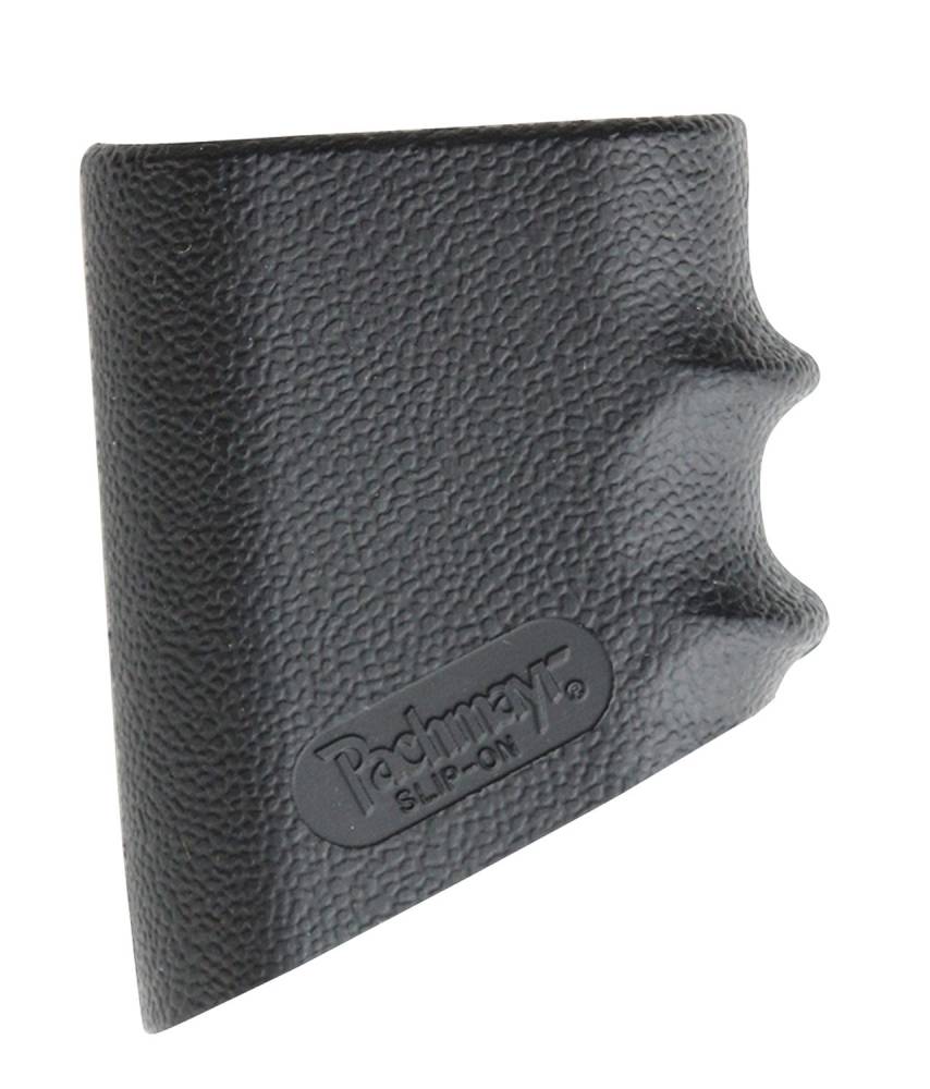 Pachmayr 05108 Slip-On Grips Size 3 w/Finger Grooves Medium Pistol Blk Rubber