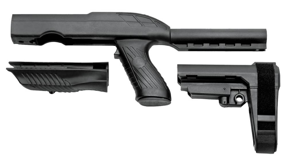 SB Tactical 1022A301SB Specialty Brace Ruger 10/22 Charger TD Brace Kit Elasto-Polymer Black