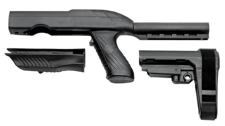 SB Tactical 1022A301SB Specialty Brace Ruger 10/22 Charger TD Brace Kit Elasto-Polymer Black