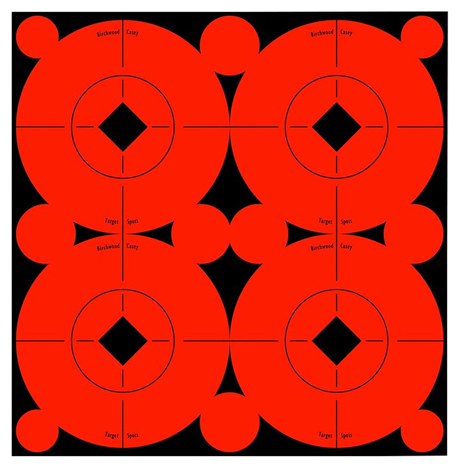 Birchwood Casey 33903 Target Spots Self-Adhesive Paper Black/Orange 3" Bullseye 40 Pack