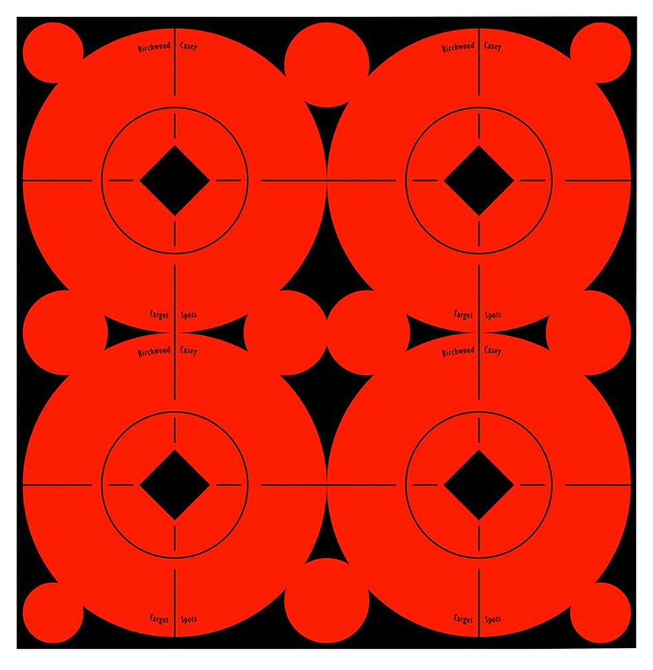 Birchwood Casey 33903 Target Spots Self-Adhesive Paper Black/Orange 3" Bullseye 40 Pack